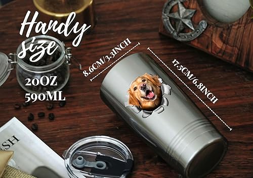 Miniatura 5 de Onebttl Golden Retriver Regalos para mujeres, regalos divertidos para amantes de los perros, mujeres y hombres, dueños de perros, taza de viaje