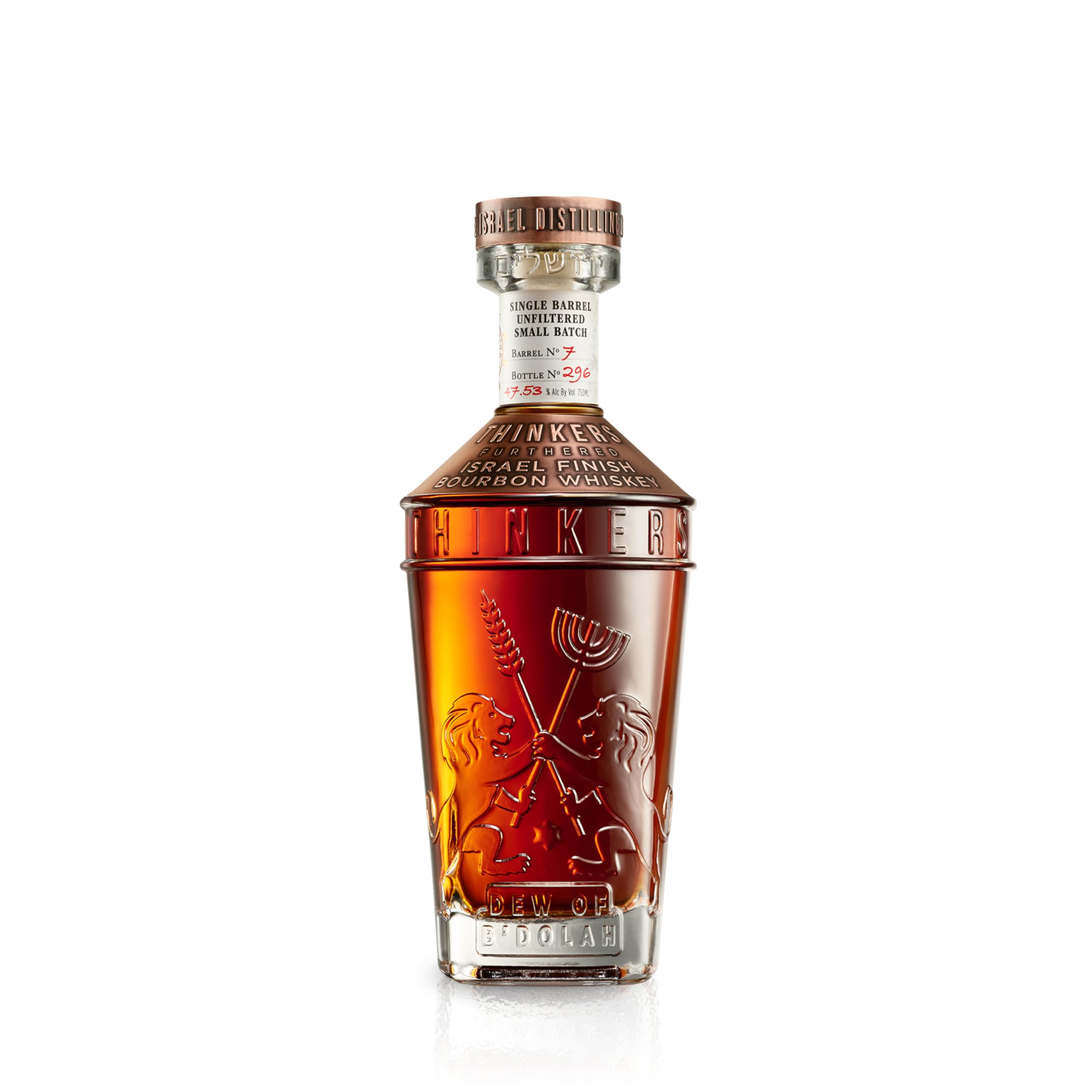 Single Barrel Bourbon Whiskey Ozean-Gereift Koscher Vanille Toffee & Schokolade Unfiltriert Exklusive Abfüllung 47% vol 0,75L Thinkers Dew of B'Dolah