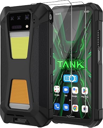 8849 Tank 2 Pro Rugged Smartphone with Phone Case, 23800mAh Android Mobile Phone with Protector