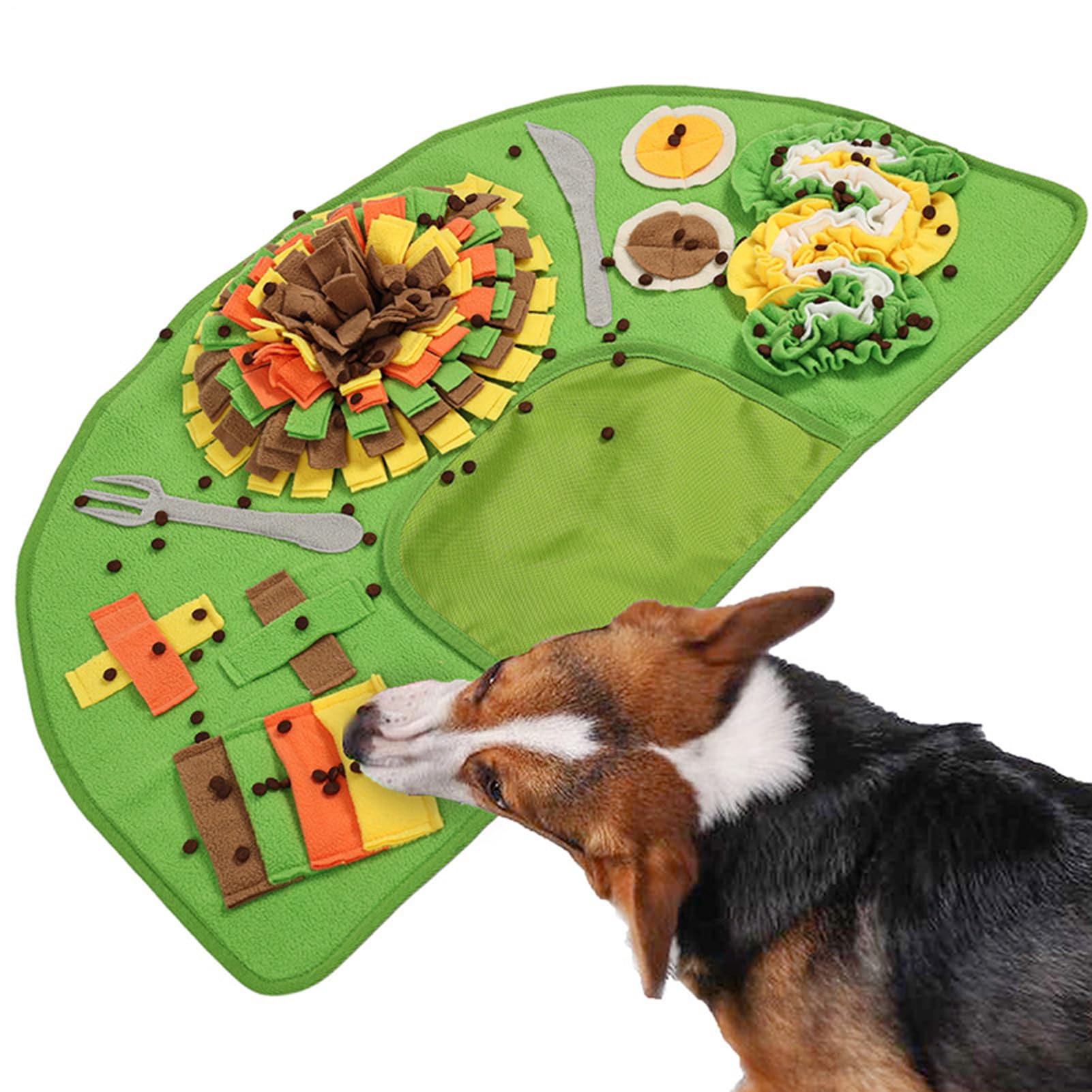 Tapis de fouissage chien et jeux de réflexion pour alimentation par fourrage