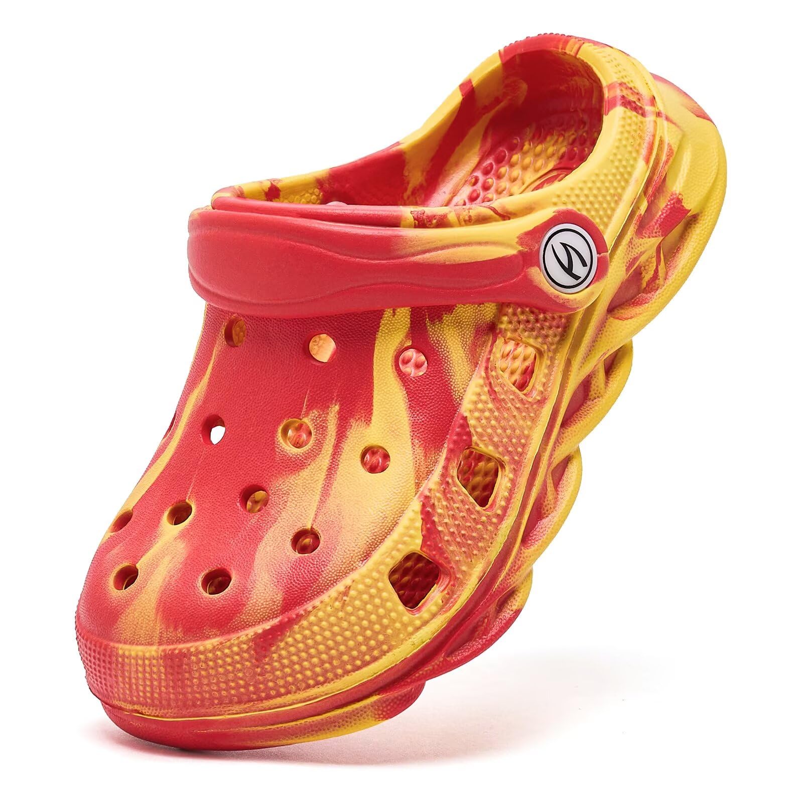 WOUEOI Kid's Tie Dye Clogs Garden Shoes Cartoon Slides Toddler Sandals Beach Slipper Girls Boys