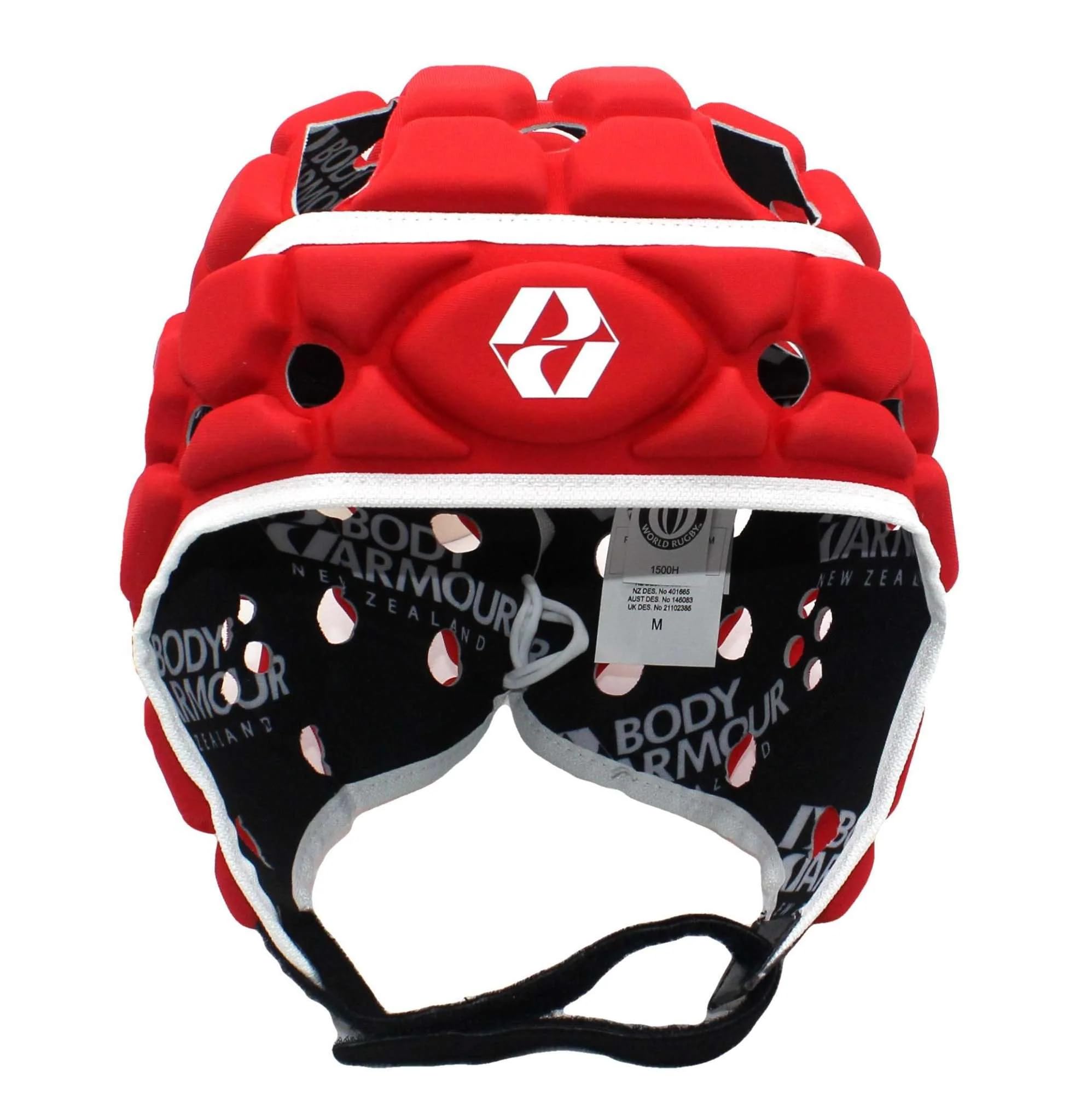 Body Armour Ventilator Head Guard (Red, Large Boys)