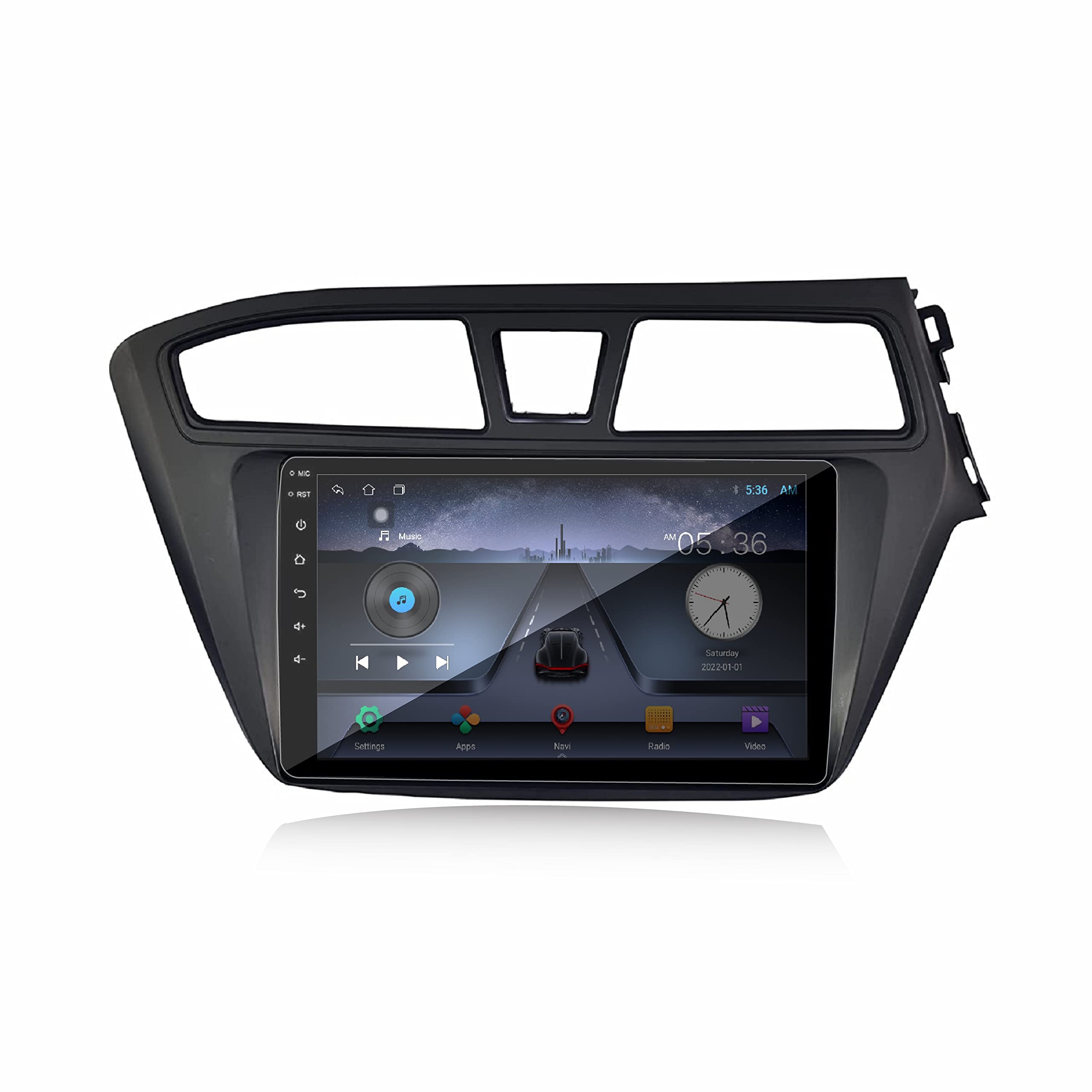 TINGKAT 9 Inch Full HD 1280 Touch Screen Player Android 12 Double Din IPS Display Stereo with 2GB RAM /16 GB ROM GPS/Wi-Fi/Navigation/Mirror Link Split Screen Dsp Equalizer Compatible with Hyundai i20 E-LITE-image-20