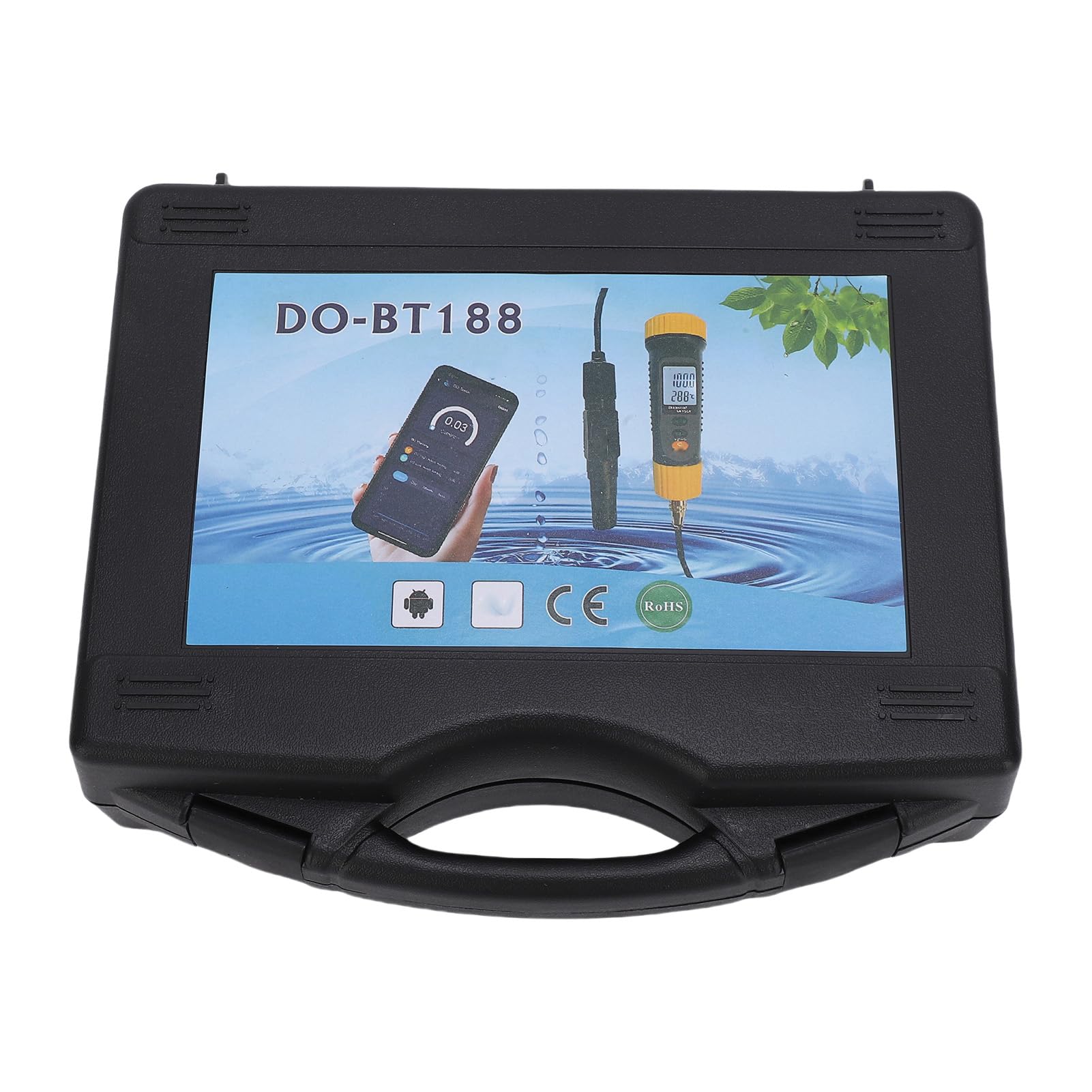 Sxhlseller DO-Messgerät-Tester mit Bluetooth-Funktionen für die -App, Benutzerfreundliches Digitales Testkit für Gelösten Sauerstoff für Aquarien, Unterstützt E-Mail-Datenexportfunktion