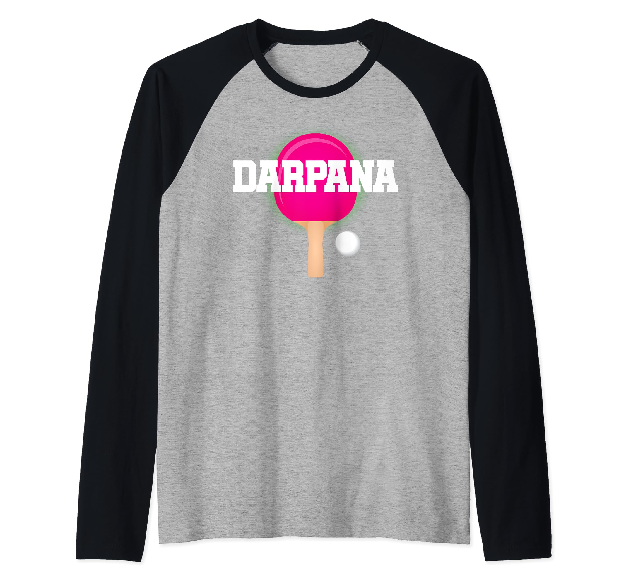 Table Tennis Sports FanDarpana Name Girls Table Tennis Ping Pong Game Racket Sports Raglan Baseball Tee