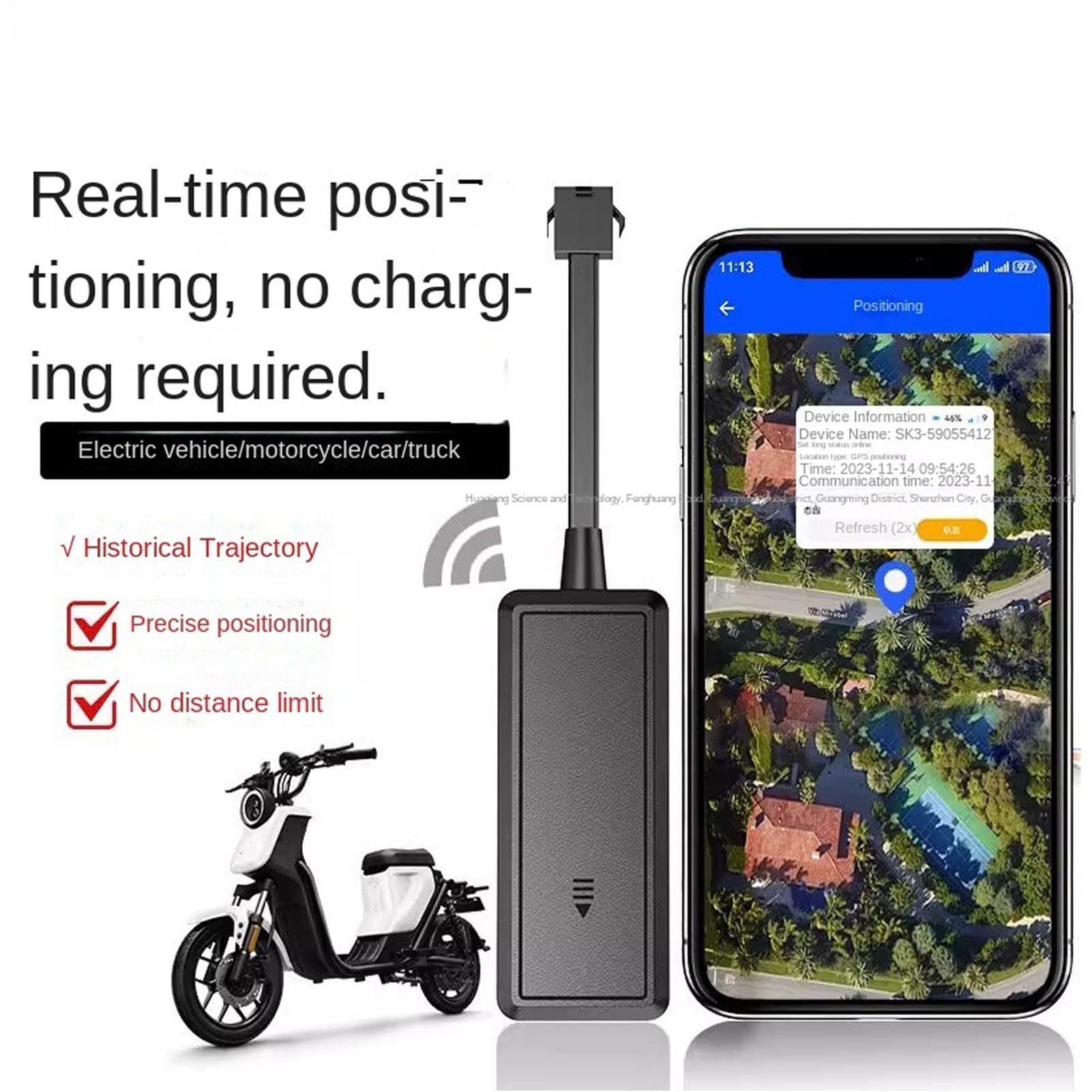 Traceur GPS Pour Voiture Sans Avertissement de Charge et Télécommande