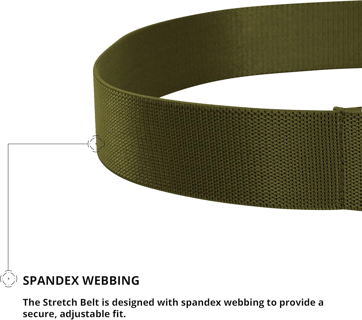 Tasmanian Tiger Stretch Belt 38 MM Olive, One Size