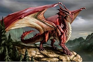 Ingooood-Jigsaw Puzzle 1000 Pieces-Sneak Peek Series-Red Dragon_IG-2106 Entertainment Toys for Adult Special Graduation or Birthday Gift Home Decor