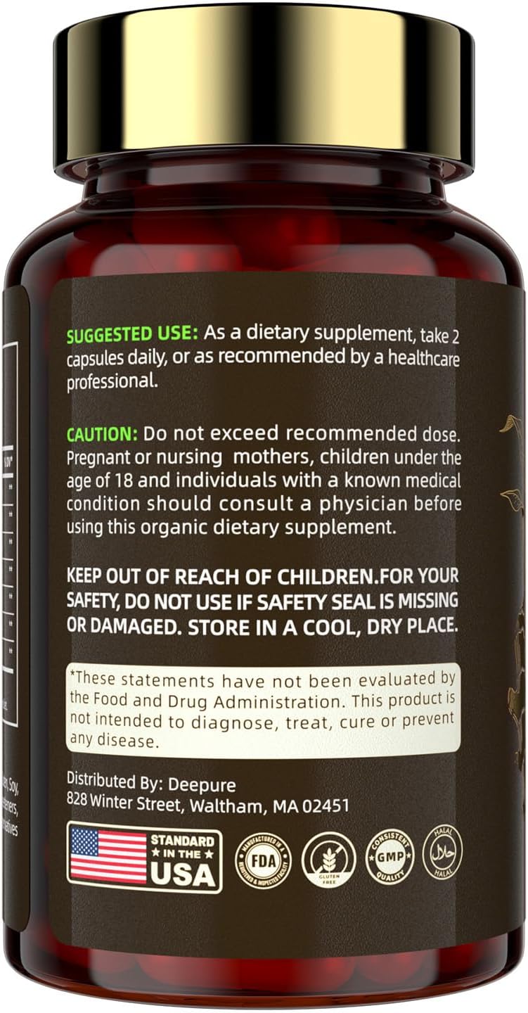 Turmeric Curcumin with Black Pepper: Organic Joint Supplement Capsules with 95% Curcuminoids Enhanced by Piperine for Women Supporting Daily Mobility Yoga Active Lifestyles