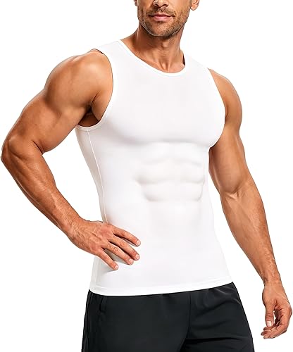 Nebility Shapewear Mens Compression Shirt Tummy Body Shaper Undershirt Gynecomas