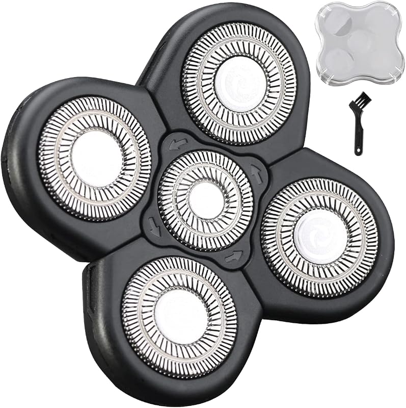 Cabeça de reposição HONTEC para barbeador elétrico com 5 lâminas, 5D, preta