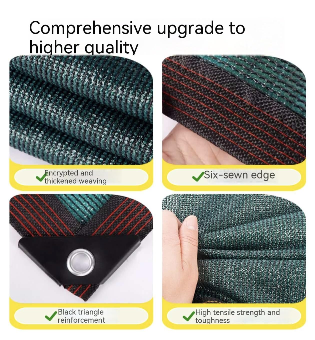 Schattierungsnetz 60 %, 2x3 M, Mit Ösen – Sonnenschutz Für Pflanzen, Gewächshäuser & Terrassen, HDPE, UV-beständig