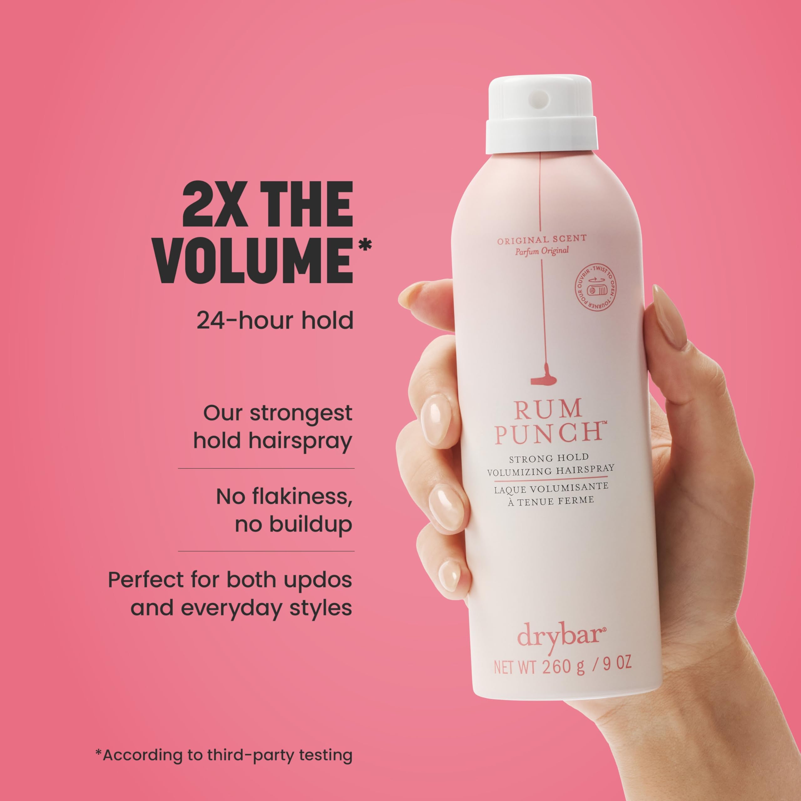 Drybar Rum Punch Strong Hold Volumizing Hairspray, 9 oz