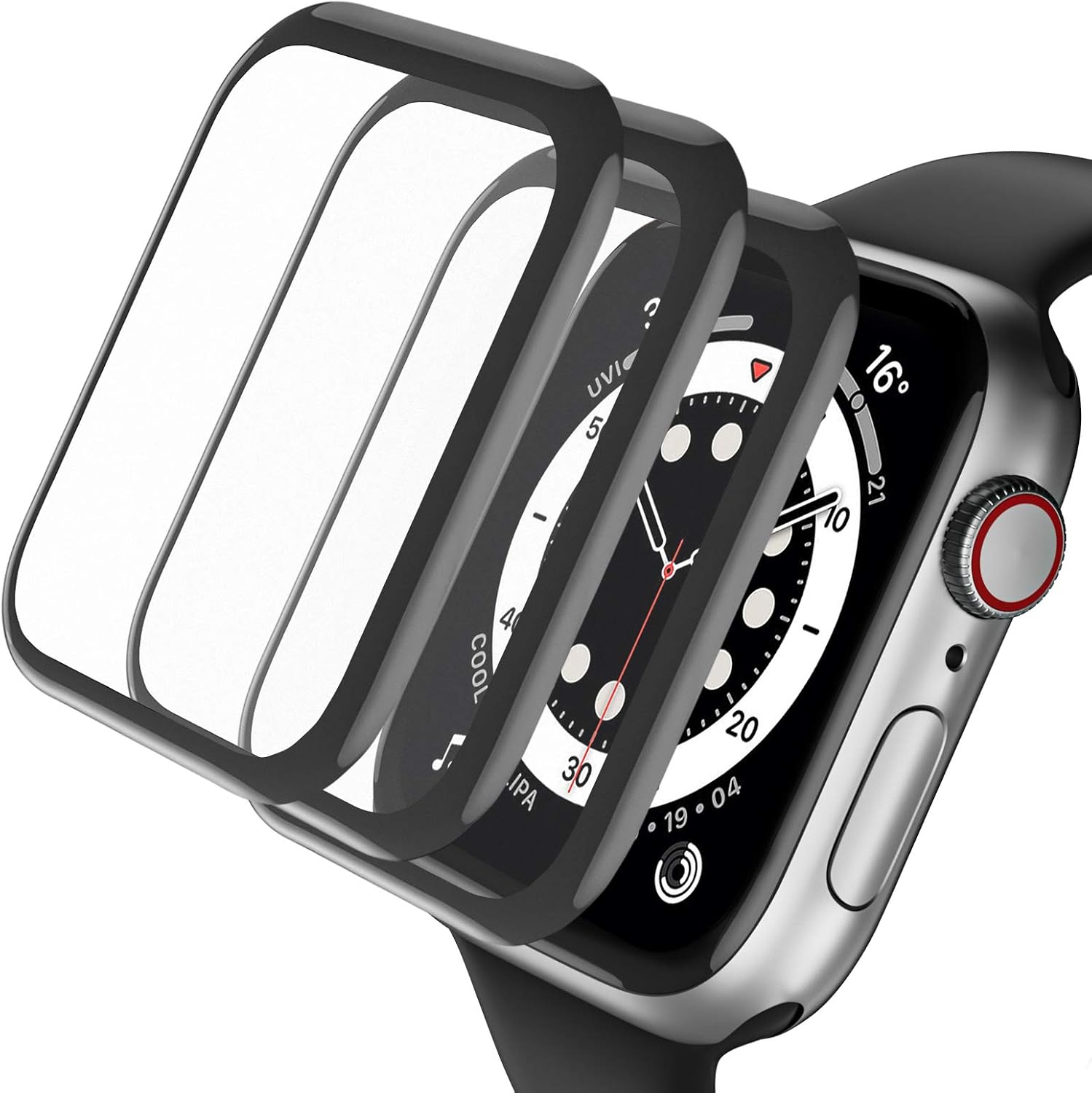 Henva Matte Screen Protector for Apple Watch Series 3/2/1 Anti-Glare & Anti-Fingerprint, Case Friendly 3D Touch Easy Install Bubble Free for iWatch 38mm, 3 Pack