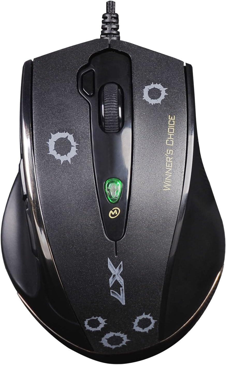 A4tech X7 V-Track F3 Gaming Mouse with Advanced Macro Script - 7 programmable buttons - Rubberized Side Grip - 3000 CPI