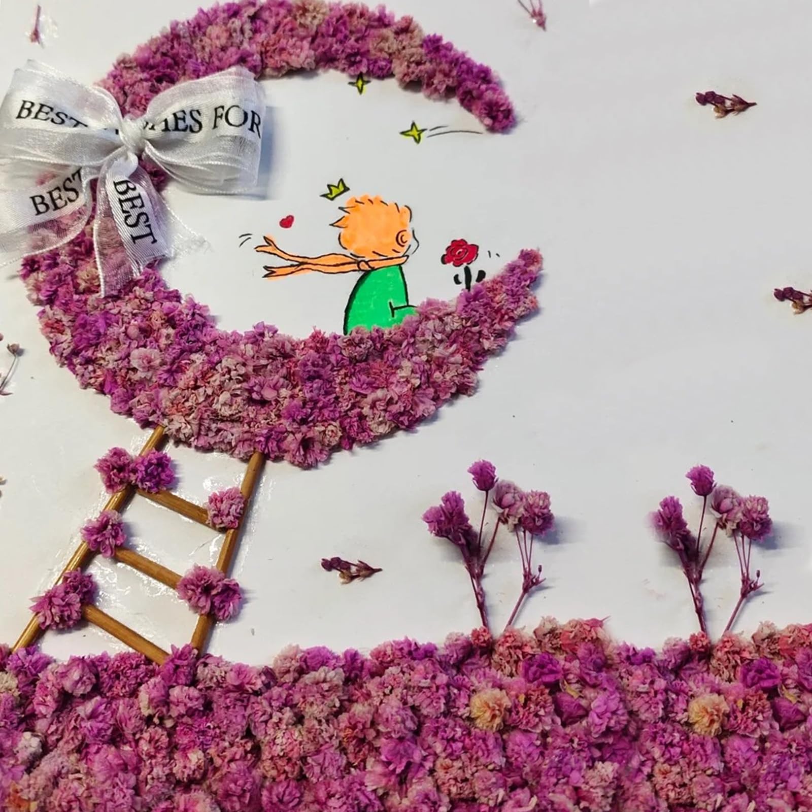 120 Fiori Secchi Gypsophila Bianco Rosa - Per Resina, Candele, Decorazioni Fai Da Te - Foto 10