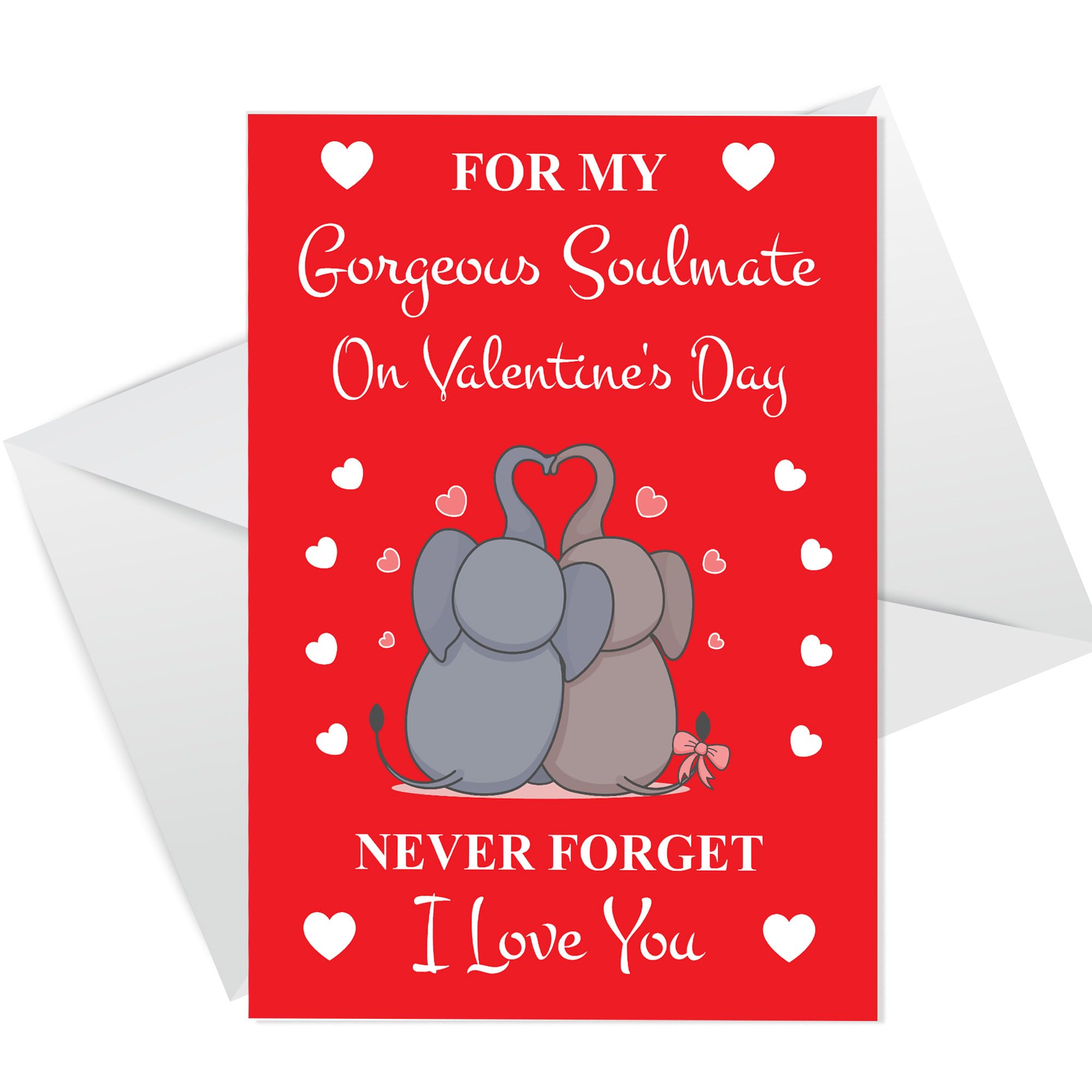 RED OCEAN Valentines Day Card For Soulmate, I Love You Card, Husband Wife Boyfriend Girlfriend Valentines Card, Card For Him, Valentines Day Greetings Card With Envelope