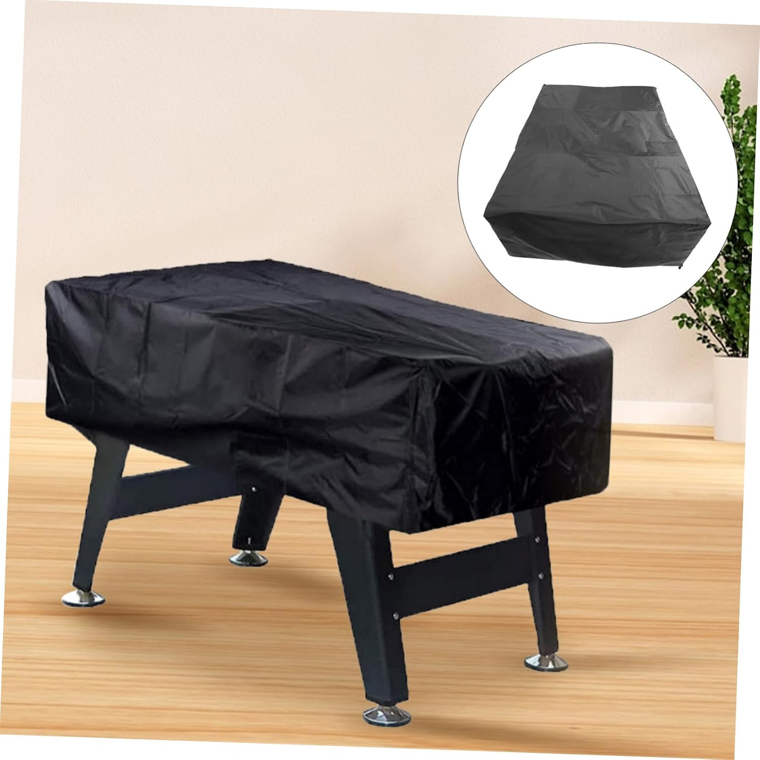 Soccer Table Cover Foosball Table Shield Indoor Use Protector Fits Elegant Black Design for Game Rooms