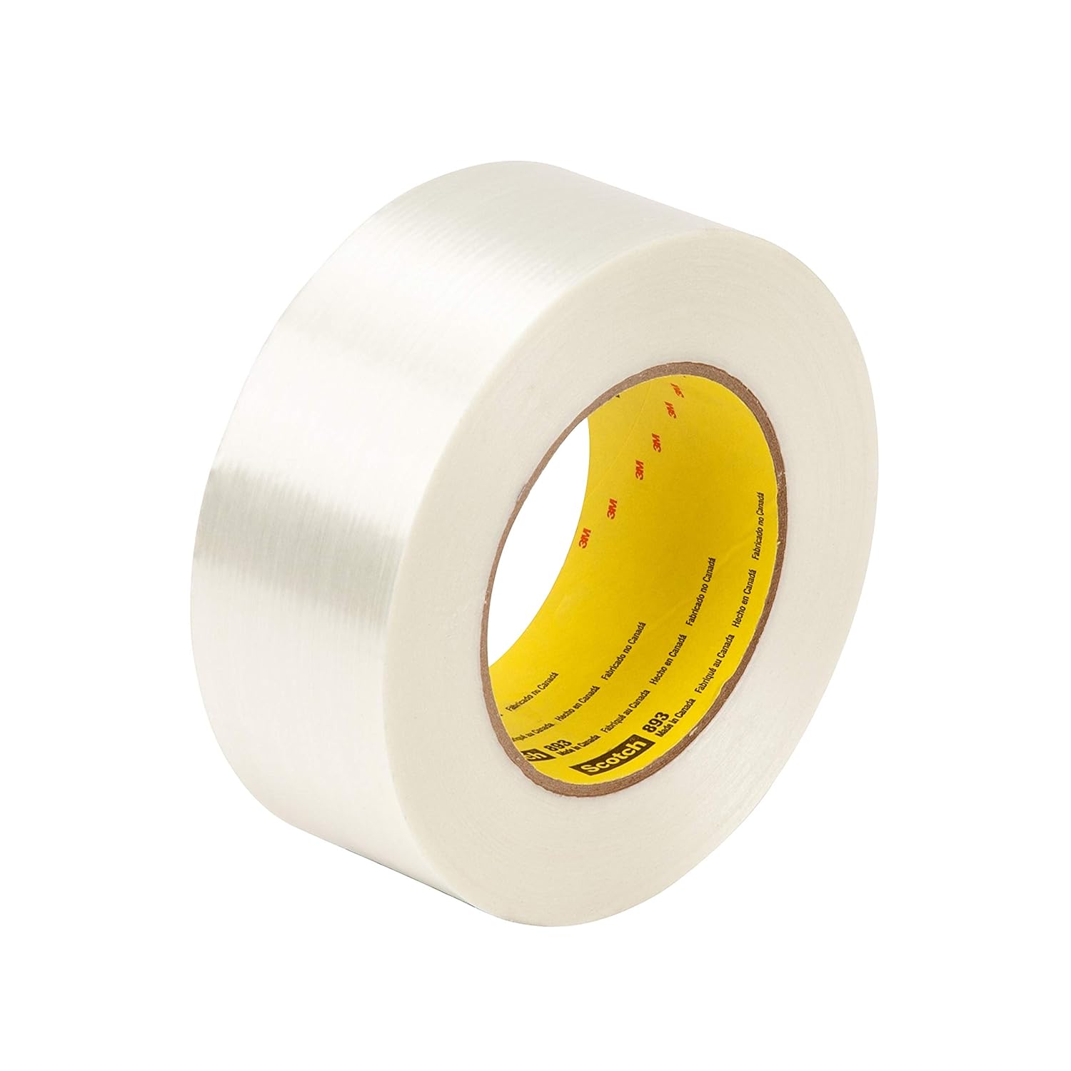 Scotch Filament Tape 893, Clear, 36 mm x 55 m, 6 mil, 24 rolls per case