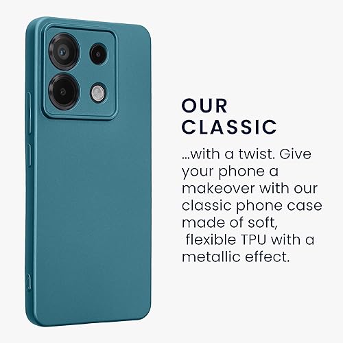 Vista 671 de kwmobile Funda compatible con Xiaomi Redmi Note 11 / Note 11S - Funda protectora de silicona TPU suave y delgada - Azul Báltico Azul (Baltic Blue)