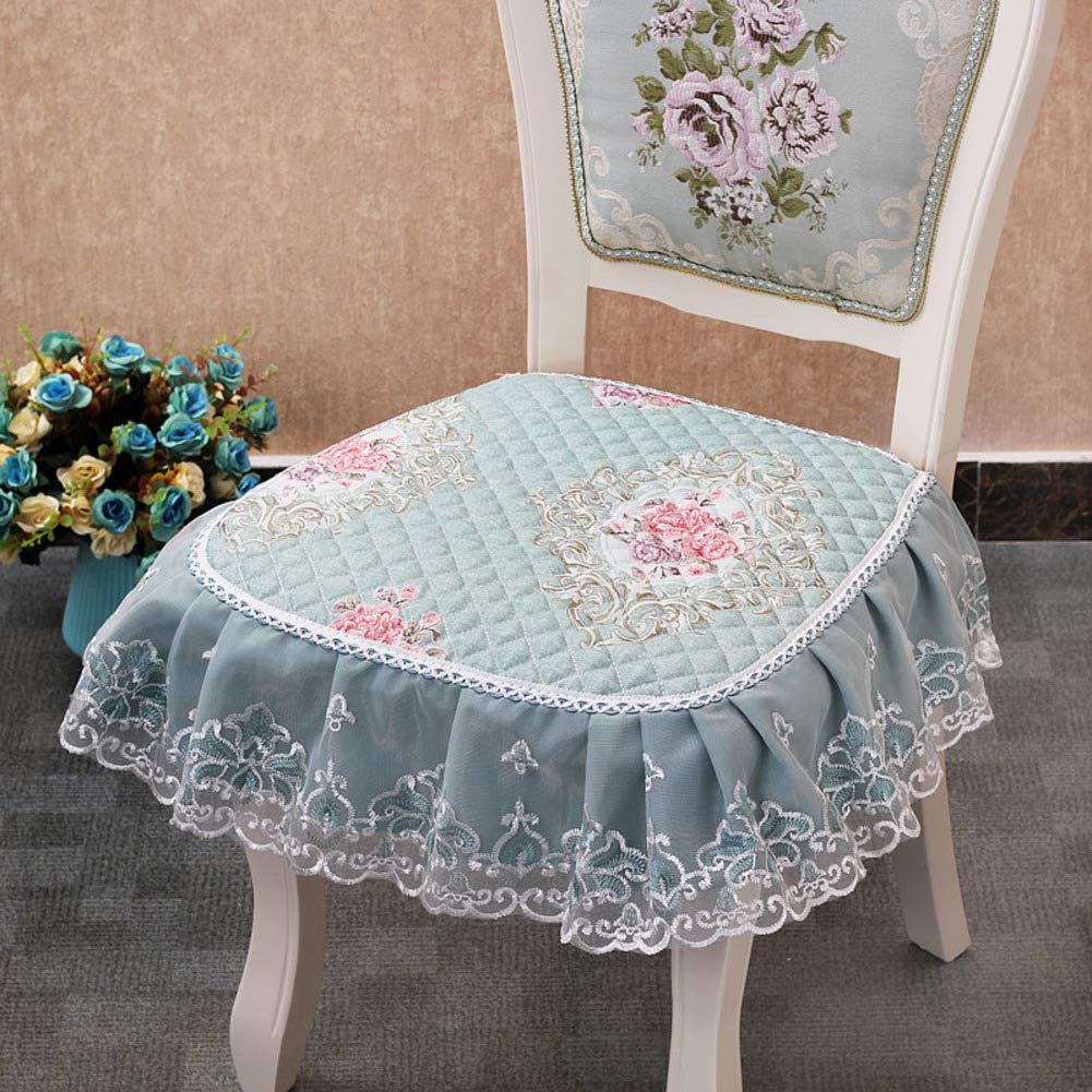 Coussin de siège matelassé haut de gamme en dentelle européenne pour une assise de repas chic