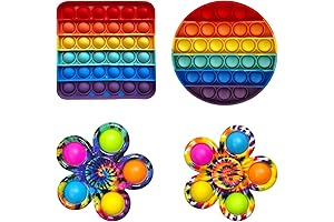 Square Pop It Blue 4 Pack Fidget Spinner