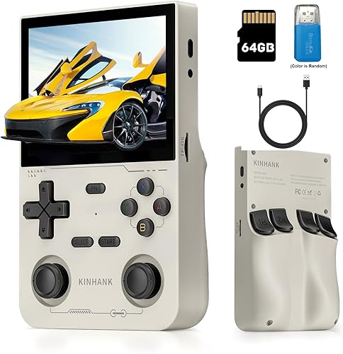 Miniatura 1 de Kinhank K36 - Consola de juegos retro portátil con más de 9000 juegos, mini consola de juegos retro con tarjeta TF de 64 GB, consola de juegos