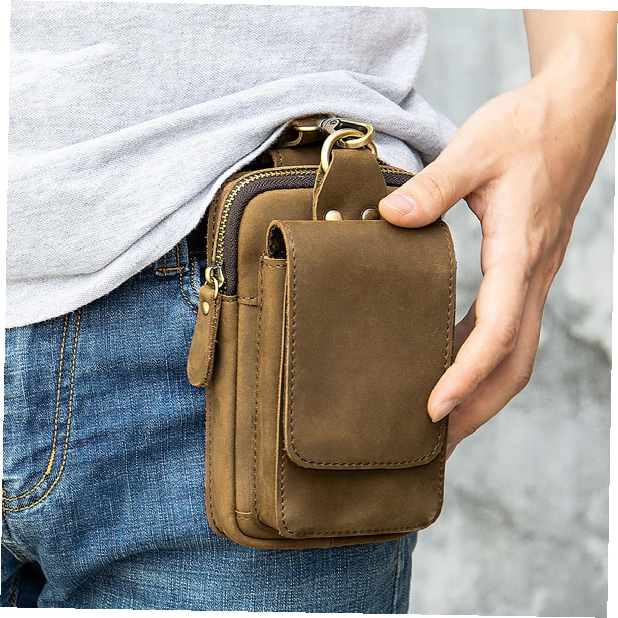 SHINEOFI Pochette Téléphone Portable Homme Pochette pour Téléphone Sacoche de Ceinture Adapté Randonnée Camping