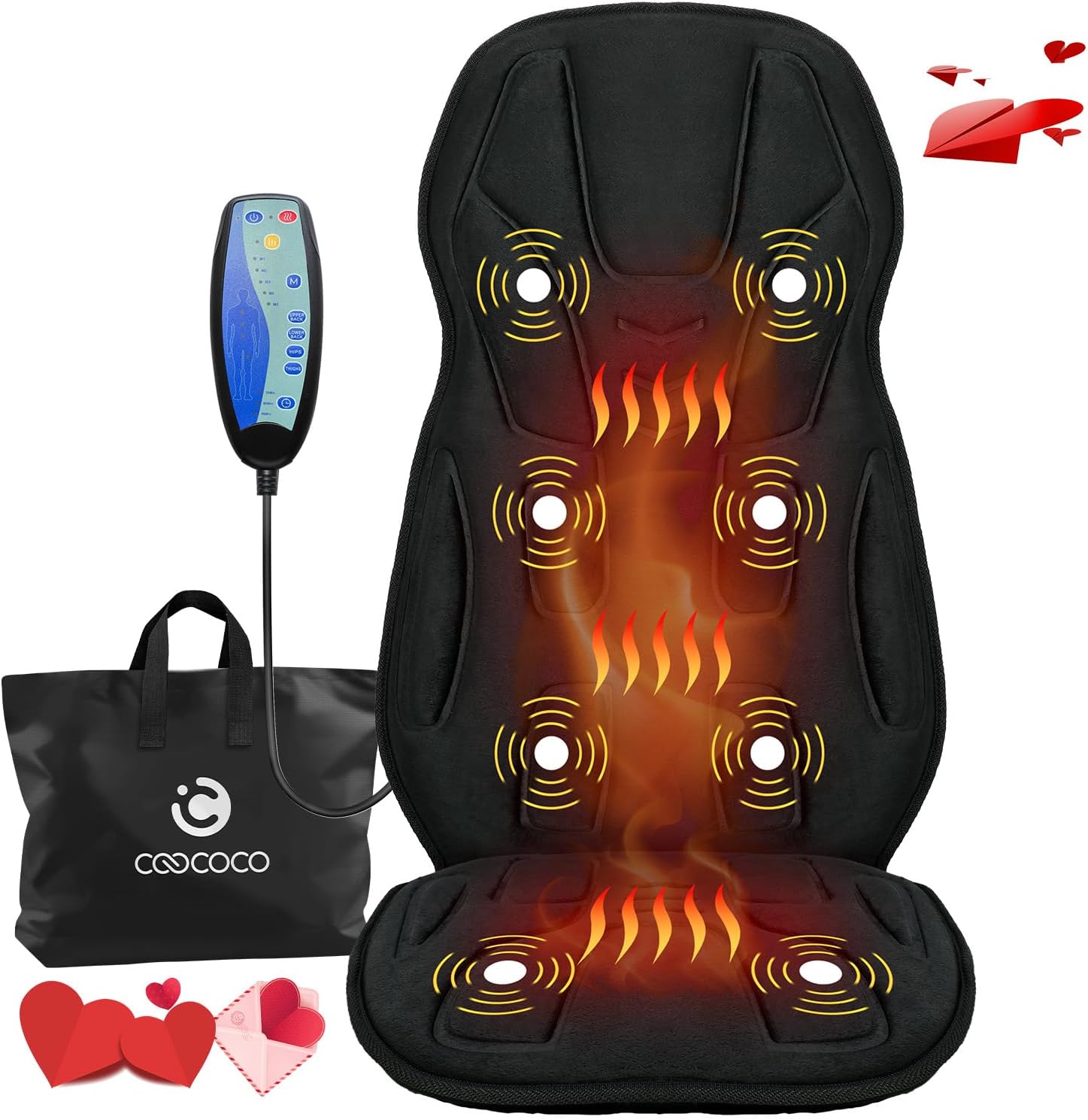 CooCoCo Vibration Back Massager with Heat