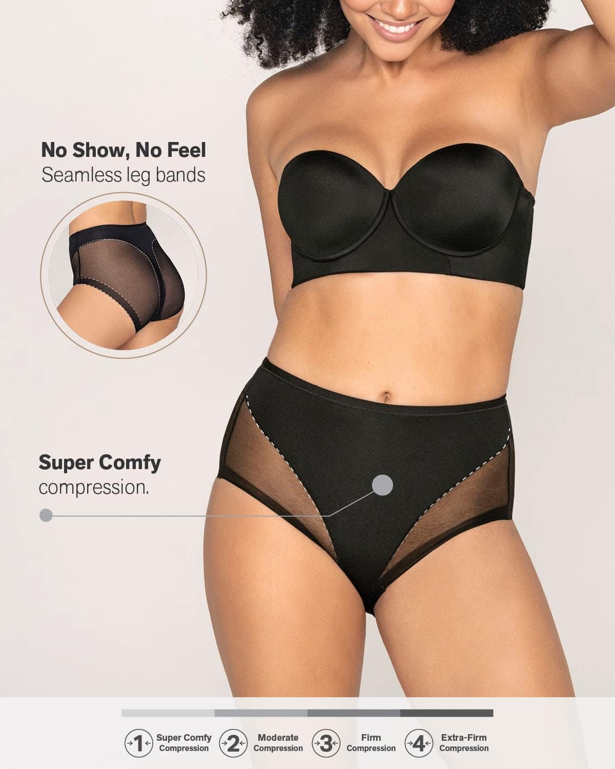 Leonisa Invisible Shapewear Panties, High Waisted Tummy Control Women's Underwear - Image 5