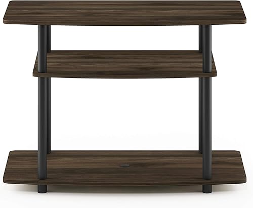 Miniatura 73 de Furinno Tools - Mesa de 3 niveles para TV., Madera, Roble francés gris/negro. Roble francés gris/negro.,Marron oscuro,Espresso / negro,Ámbar