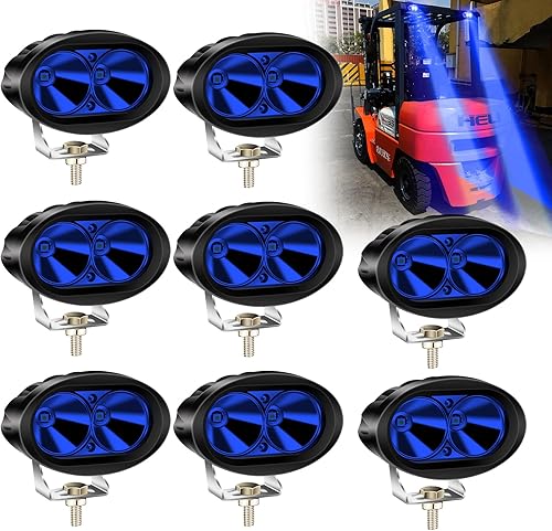 Ygmylandbb Luz LED de carretilla elevadora, luces LED de 20 W, luces de trabajo de advertencia de 12 V-80 V, foco para indicador de seguridad de