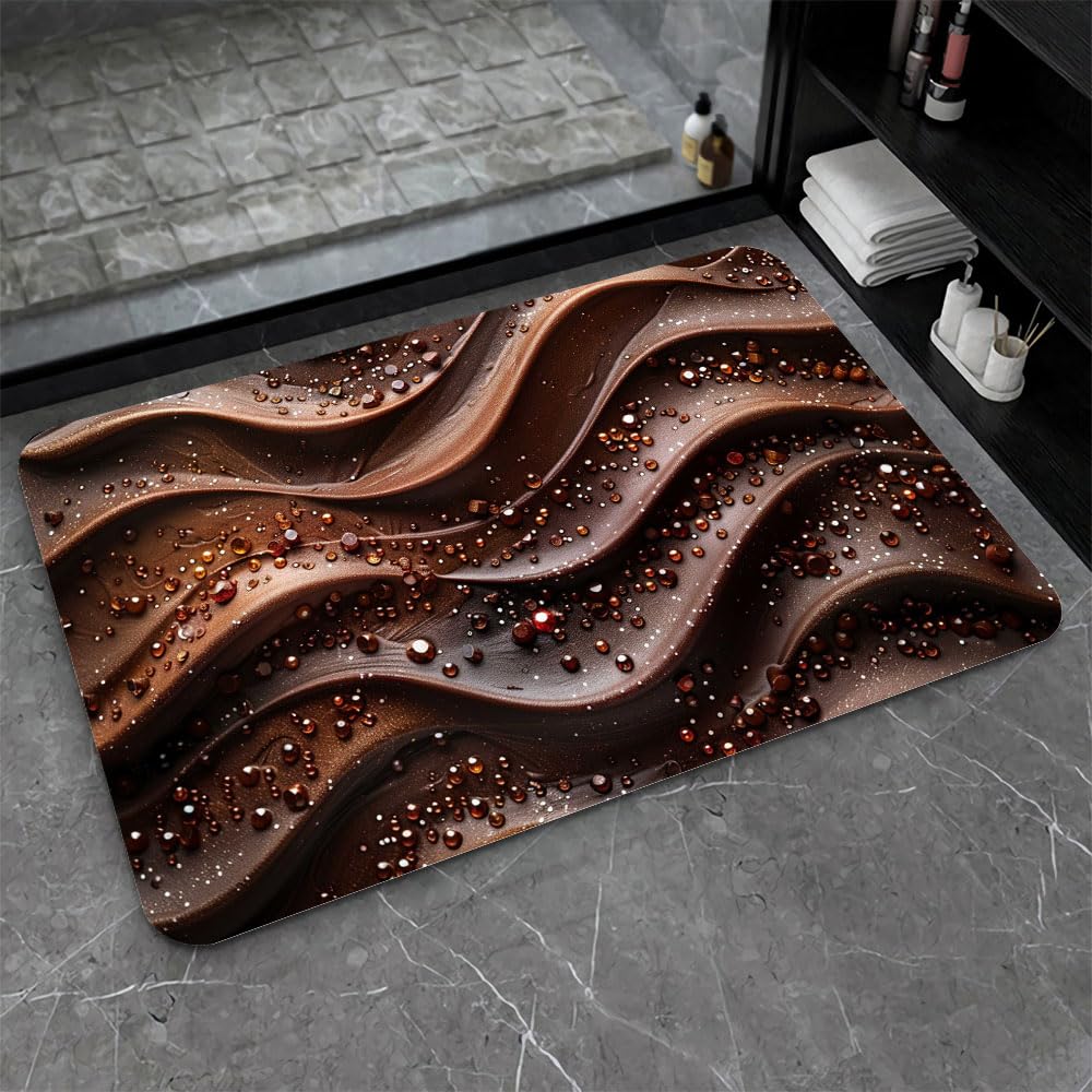 Tapis de bain diatomite anti-glissade pour sol humide 50x80 cm