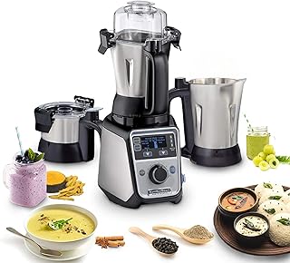 Hamilton Beach Professional Juicer Mixer Grinder 58770-IN, 1400 Watt Rated Motor, Triple Overload Protection, 3 Stainless Steel Leakproof Jars, Triple Safety Protection, Intelligent Controls, Black