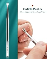 Vista 8 de Juego de manicura de 7 piezas, juegos de pedicura, juegos de cortaúñas, cortador de uñas profesional de acero inoxidable con estuche de viaje