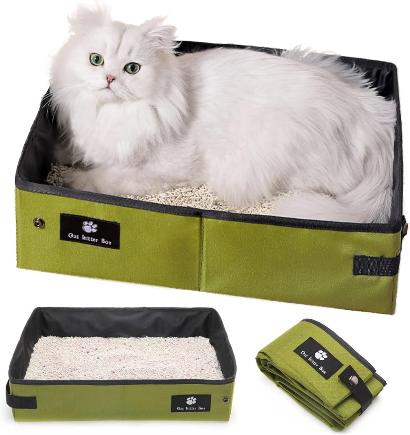 REDSASA Portable Standard Cat Litter Boxes (17.7"x13.7"x5.1
