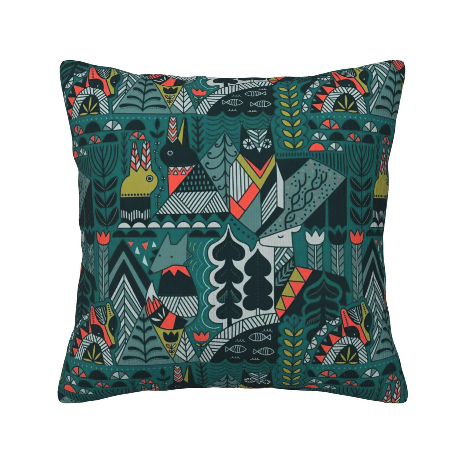 Housse de coussin carrée en velours côtelé pour canapé et salon