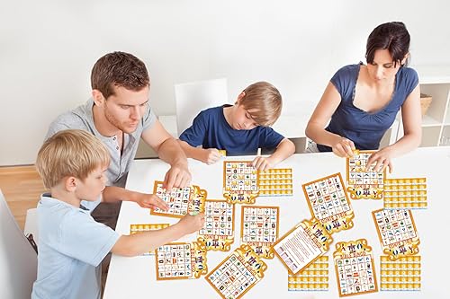 Miniatura 5 de FLYAB Juego de bingo bíblico para niños y adultos, 26 jugadores, tarjetas de bingo bíblico cristiano, actividades religiosas para vacaciones,
