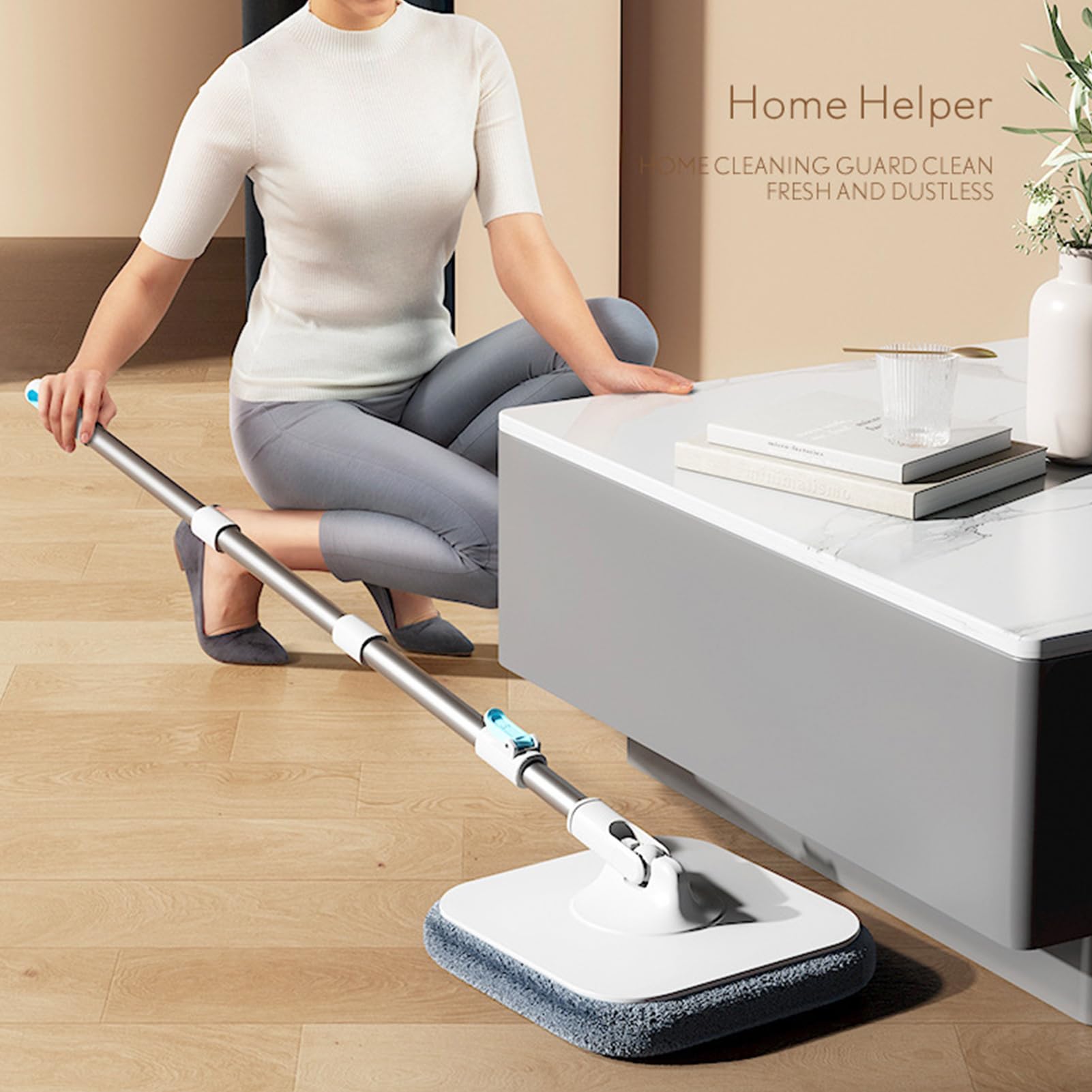 Fregona Con Cubo Utensilios De Limpieza Del Hogar Para Suelos | Cubo Con Escurridor Para Fregona Para Hogar Dormitorio Salón Comedor Baño Estudio Y Suelos De Madera Dura