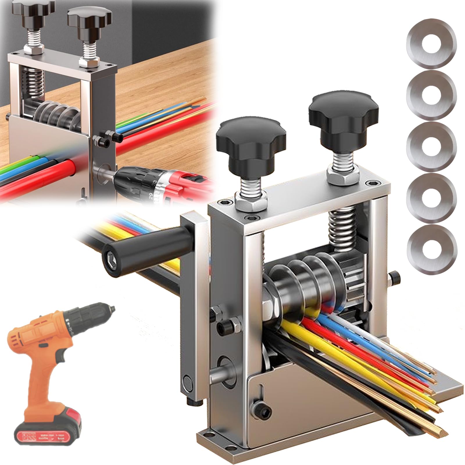 Spellacavi, Spelafili A 6 Fori 1-17 Mm Strumento Spelacavi Automatico Manuale Elettrico 2 Modalità Macchina Spelafili Macchina Spelafili 5 Fili Spelafili Contemporaneamente Con 5 Lame