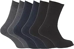 Kit 6 Pares Meia Social Masculino, Cano Médio, Confortavél, Respiravel