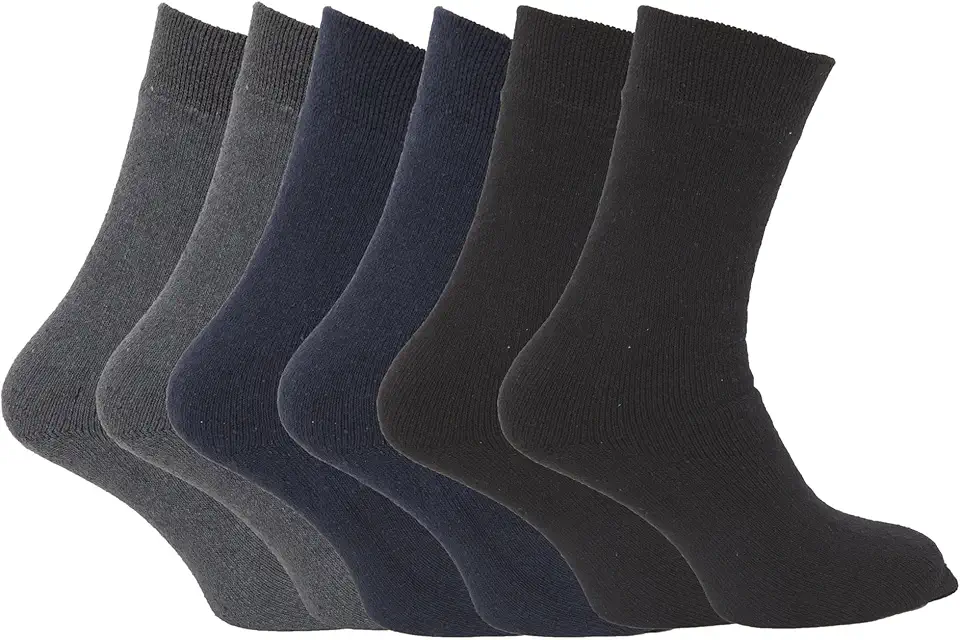 Kit 6 Pares Meia Social Masculino, Cano Médio, Confortavél, Respiravel