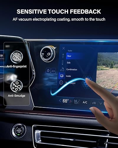 Vista 36 de 1 protector de pantalla de cristal templado brillante de 13.4 pulgadas para Silverado & Sierra 2500HD 3500HD 2022~2026 (sin botones en la pantalla)