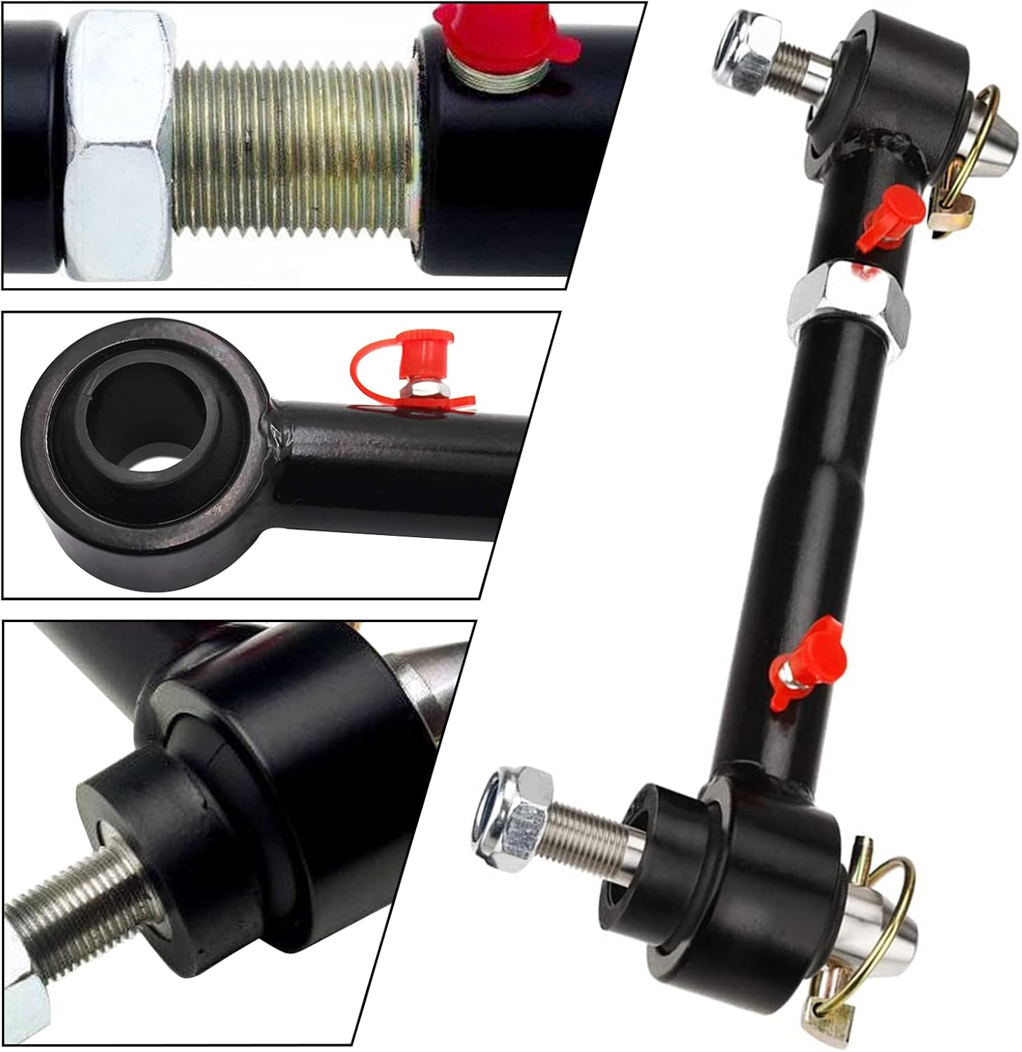 Adjustable Front SwayBar Links Quicker Disconnect System with 2.5-6" Lift Compatible with Jeep Wrangler JK JL 2007-2018, Replace 2034 Adjustable Quicker Disconnect Sway Bar Links - Black