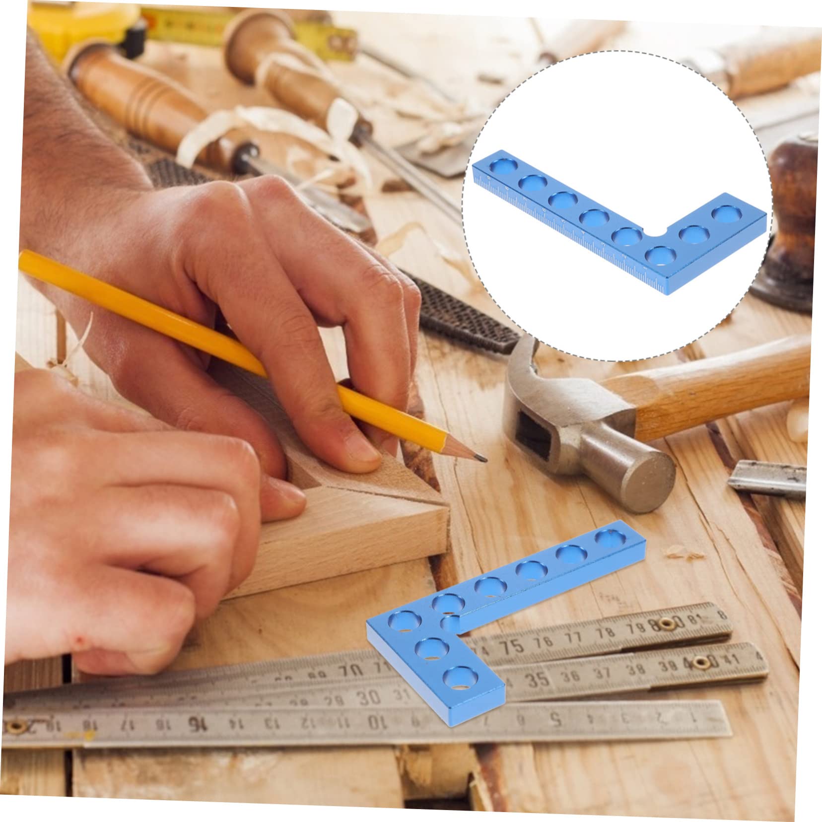 OSALADI 3pezzi Carpentiere Shaped Righello Per e Falegnameria Strumento Misurazione Per e