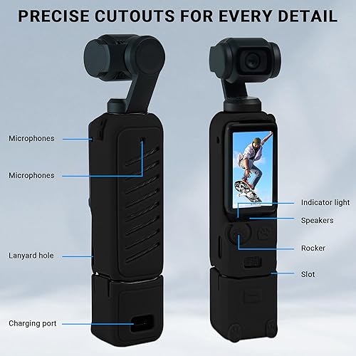 Miniatura 6 de Funda protectora para DJI Osmo Pocket 3, Pocket3, funda protectora de silicona compatible con DJI OSMO Pocket 3 accesorios, funda de moda OSMO