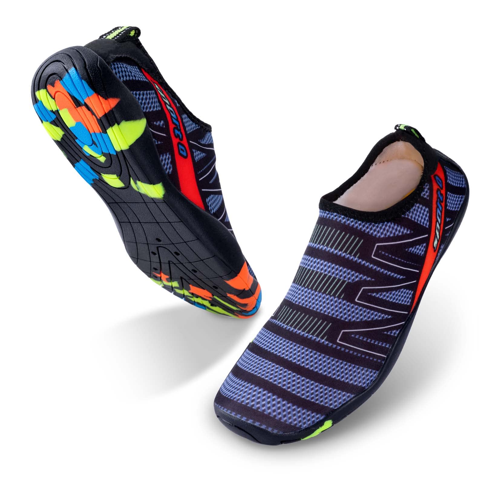 benpenWater Shoes Swim Beach Sea Shoes for Women Men Ladies Swimming Pool Aqua Socks Barefoot Wet Wetsuit,Quick-Dry Lightweight Durable Neoprene Sole for Surf Diving Garden Walk Reef Seaside Sports Pebble