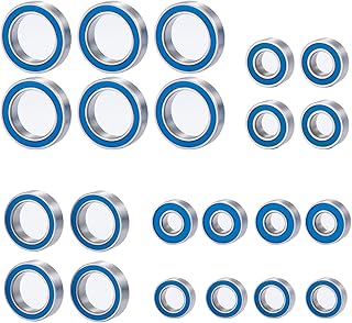BRKRC Steel Rubber Sealed 22PCS Ball Bearing for Tenacity DB Pro & MT & SCT & Truggy, Losi- Lasernut U4 1/10 Upgrade Parts