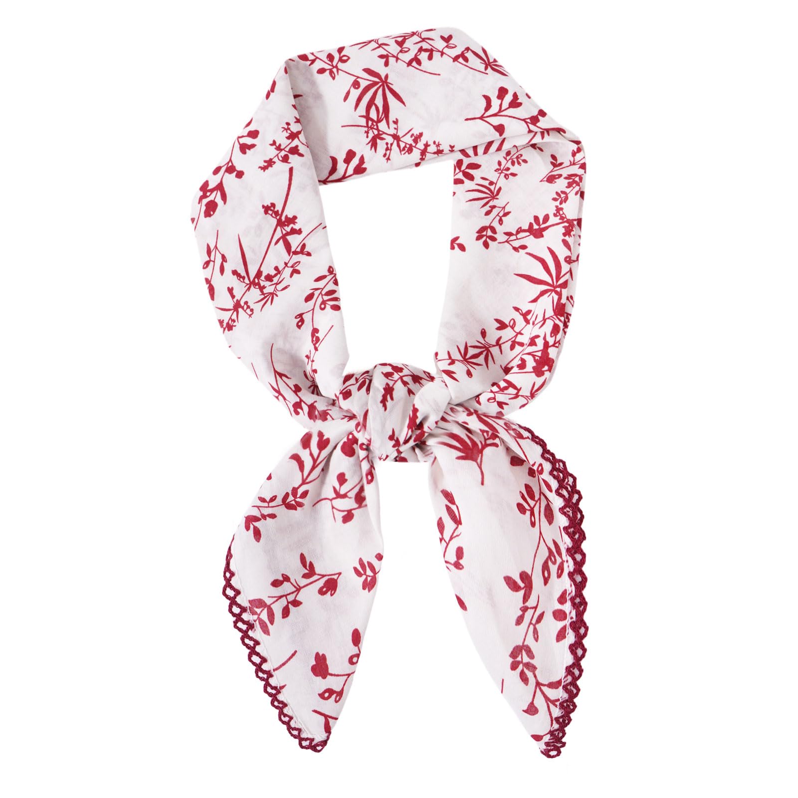 DAMILY Bandana Damen Baumwolle Petit Halstuch Sommer Quadratische Schal Square Bandanas Haarschal Kopftuch