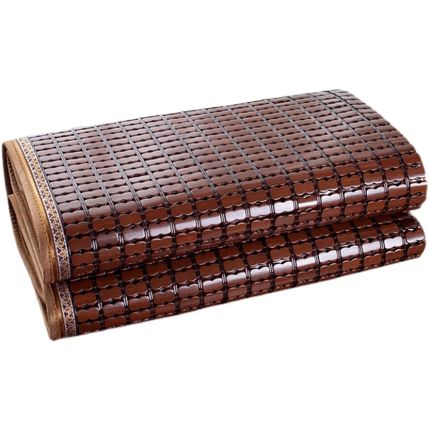 Summer Sleeping Mat,Foldable Bamboo Bed Mat,Cooling Sleeping Pad,Carbonized Mahjong Bamboo Mat,Bamboo Cool Seat Cushion Mat,Air Conditioning Mat,for Sofa and Bed (60x240cm(23.6x94.4in))